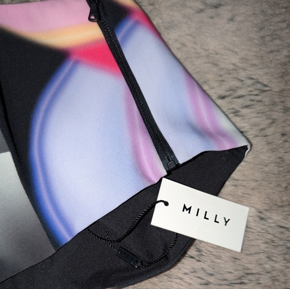MILLY Glow Print Cady Bustier Crop Top Women's 4 NWT - Picture 6 of 8